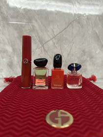 Armani profumo campione set di quattro con cordone borsa-3267  