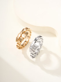 Bulgari versione stretta anello serpente senza diamanti-3843  