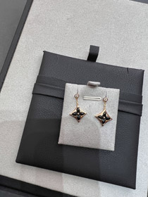 Louis Vuitton LV Nero Onix Tridimensionale Fiore Orecchini-4032  