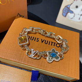 Louis Vuitton LV catena e lettere incise braccialetto margherita-4066  