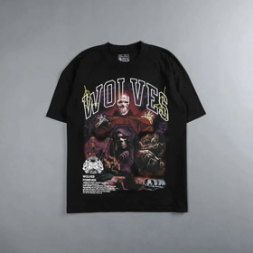 Darc lupi oversized T-shirt a maniche corte-2757  