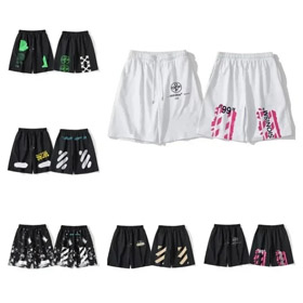 Pantaloncini sportivi stampati in bianco-2877  