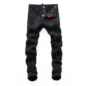 Dsquared 2 nuovo D2 stretch inchiostro-spruzzato patch jeans-2899  