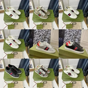 GUCCI ACE punta rotonda Lace-Up scarpe da ginnastica low-top-2954  