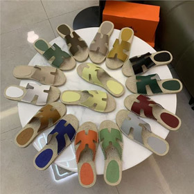 HERMES Antigua camomile tondo-piede slip-On sandali-5137  