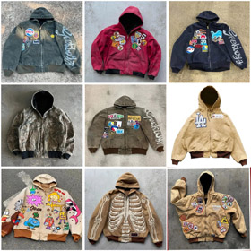 Carhartt nuova felpa a cappuccio stampata digitale con zip-up-5140  