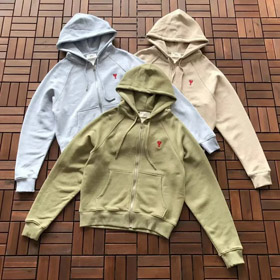 AMIPARIS De Coeur cuore modello felpa con cappuccio zip-5153  