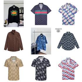 Camicia a maniche corte stampata GUCCI-5158  