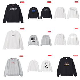 Maglietta a collare crewneck stampata Suprema con fodera in tessuto terry-5183  