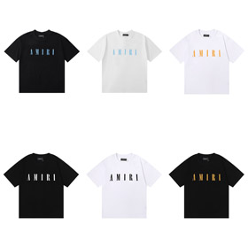 AMIRI maglietta slim-fit a maniche corte pesante in cotone puro-5224  