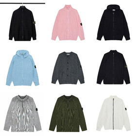 Maglione in cardigan Stone Island, giacca a maniche lunghe a maglia monocolore con zip-5228  