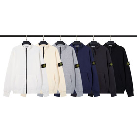 Stone Island zip-up stand-collar ispesso felpa-5237  