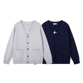 Giacca a maglia con cardigan a scollo a V Stone Island-5252  