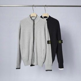 Stone Island zip-up stand-collar maglia cardigan giacca-5266  