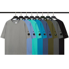C.P Company casual loose-fitting crew collo doppio filato a maniche corte T-shirt-5291  