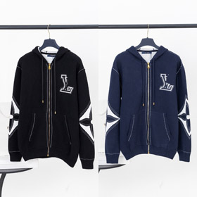 Louis Vuitton LV nuova maglia intarsia trifoglio modello casual sciolto zip-up cardigan giacca-5307  
