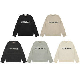 FOG Fear of God Essentials Lettera Jacquard Crewneck Pullover maglia magliera-5309  