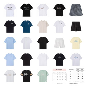 Dior nuova collezione casual sciolto maglietta a maniche corte con ricamato lettera stampa-5318  