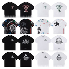 Chrome Hearts CH Nuovo Design Horseshoe Cross T-shirt a maniche corte sciolto-5326  