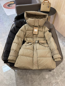Burberry cintura in metallo regolabile vita-cinching cappuccio giù cappotto-5337  