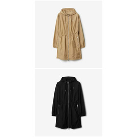 Burberry nuovo stile stand-collar fitted vita giacca a cappuccio loose-fitting-5359  