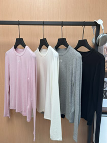 Chanel nuovo arrivo: crew collar top con stampa lettera a contrasto sul davanti e sul retro-5369  