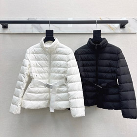 Dior nuovo design giacca in giù con zip-up con una cintura in vita-5388  