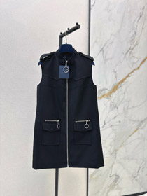 Louis Vuitton (LV) nuovo design abito senza maniche con cerniera e colletto stand-up-5389  