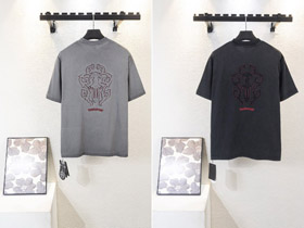 Chrome Hearts CH nuovo design grande spada patch ricamata T-shirt a maniche corte-5417  