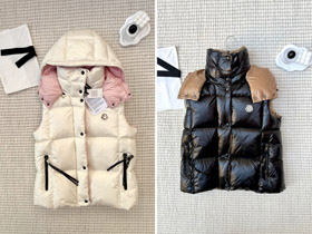 Moncler alta qualità corto cappuccio giù gilet-5446  