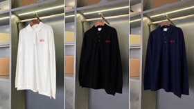 Camicia polo Burberry in cotone pique traspirante-5467  