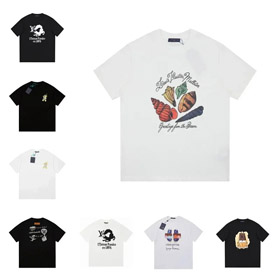 Louis Vuitton LV stampata Collezione Minimalista T-shirt a maniche corte-5511  