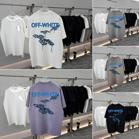 OFF-WHITE nuovo arrivo lettera stampa crew collo maniche corte T-shirt-5621  