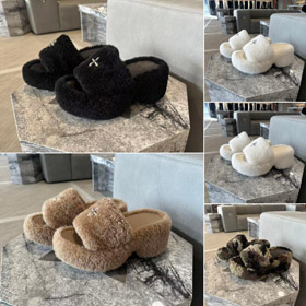 SMFK Antiscivolo Piattaforma Cuneo Velvet Pantofole-5696  