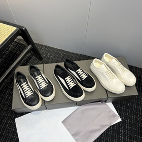 Rick Owens piattaforma nero e bianco lace-up scarpe low-top-5716  