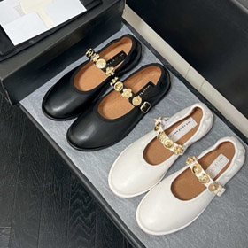 Chanel nuovo stile vintage pompe a tacco basso-5733  