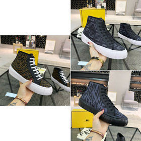 Fendi nuove scarpe sportive casual elegante tela-5768  