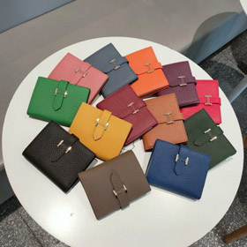 Portafoglio bi-pieghevole Hermès con cerniera-5782  