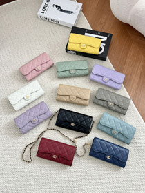 Chanel caviare cuoio trapuntato catena crossbody borsa-5797  