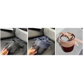 Dior nuovo cappello del sole a nastro modello di cannage tessuto a apertura-5859  