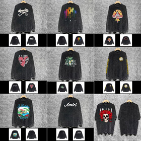 AMIRI popolare disagio lavare stampato a maniche lunghe T-shirt-5864  