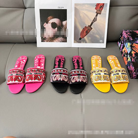 Dolce & Gabbana DG nuovo ricamato lettera versatile slip-on sandali-5870  