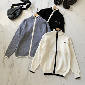 Lacoste nuova zip-up cardigan maglia giacca-5894  