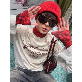 Acne Studios strass-abbellito a maniche lunghe T-shirt-5949  