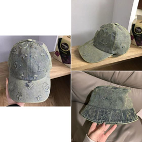 Louis Vuitton LV cappello da baseball in denim lavato-5976  