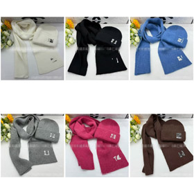 Miu Miu nuova pelliccia di coniglio cappello a maglia caldo e sciarpa set-5977  