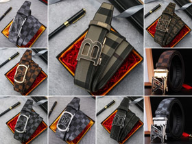 Burberry Louis Vuitton LV fibbia automatica cintura in pelle autentica-5995  