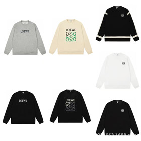 Loewe nuovo logo classico ricamato felpa di cotone-5997  