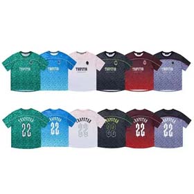 Trapstar basket uniforme calcio uniforme sportiva coppia manica corta T-shirt-1079
