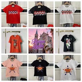 GUCCI T-shirt top a maniche corte alla moda con varie stampe-2003